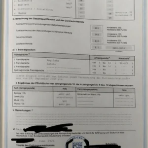 Abiturzeugnis