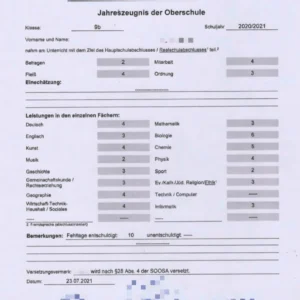 Realschulabschluss / Mittlere Reife / Mittlerer Schulabschluss